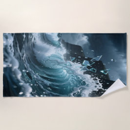 Ocean Waves & Sea Foam Beach Towel Strandlaken