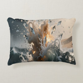 Ocean Waves & Sea Foam Throw Pillow Cover Accent Kussen