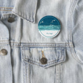 Ocean Waves Seagulls Fly High Badge Ronde Button 5,7 Cm (In situ)