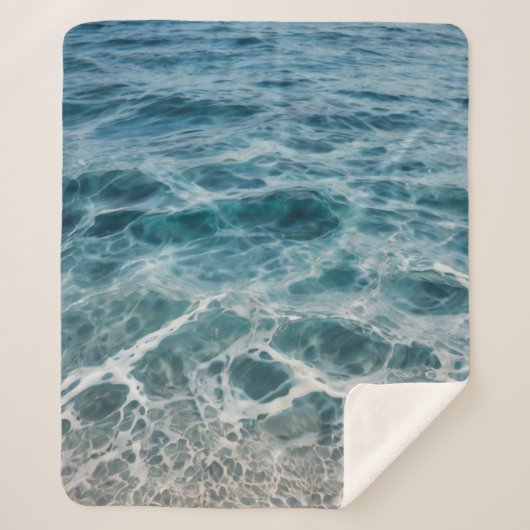 Ocean Waves Sherpa Deken (Voorkant)