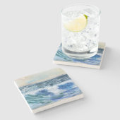 Ocean Waves Stone Onderzetter (Zijkant)