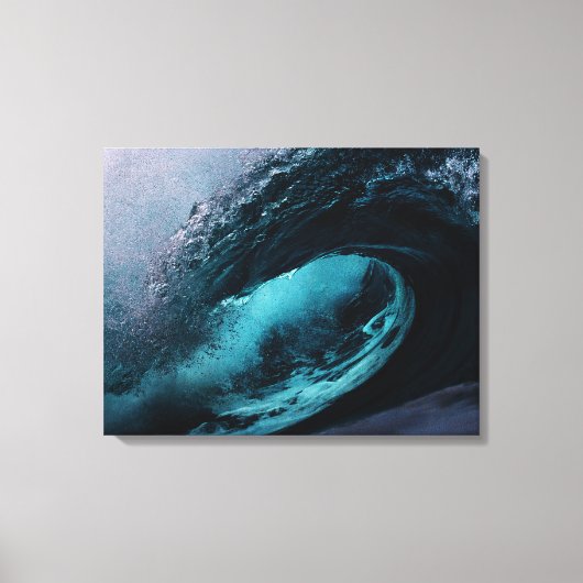 Ocean waves stretched canvas print (Voorkant)