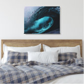 Ocean waves stretched canvas print (Insitu (Slaapkamer))