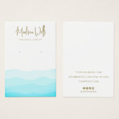 Ocean Waves Tropical Earring Display Holder Visitekaartje (Voorkant /achterkant)