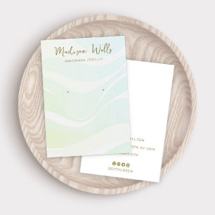 Ocean Waves Tropical Earring Display Holder Visitekaartje