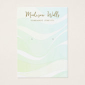 Ocean Waves Tropical Earring Display Holder Visitekaartje (Voorkant)