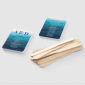 Ocean Waves Trouwprogramma Fan, Blauw Handwaaier (Niet-gemonteerd)