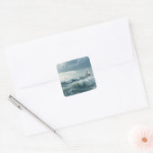 Ocean Waves Vierkante Sticker (Envelop)