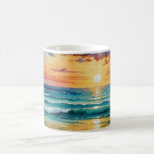 Ocean waves water color mug wrap designs (Centre)