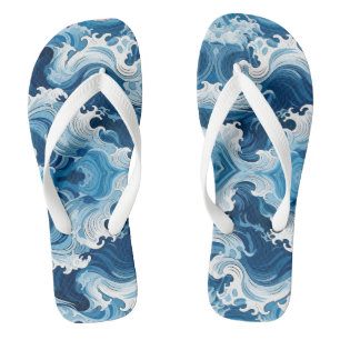 Ocean Waves Waterelement Teenslippers