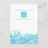 Ocean Waves Wedding Details Hotel Info QR code Informatiekaartje (Achterkant)