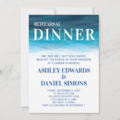 Ocean Waves Wedding Rehearsal Dinner Uitnodiging (Voorkant)