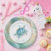 Ocean Waves Zee Turtle Baby shower Paper Bord (Feest)