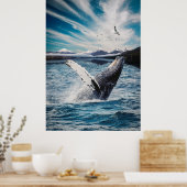 Ocean Whale Poster (Keuken)