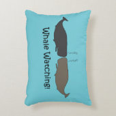 Ocean Whale Watching en Blue Stripes Accent Kussen (Voorkant(Verticaal))
