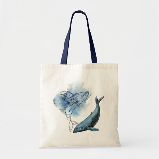Ocean Whale-zak Tote Bag (Voorkant)
