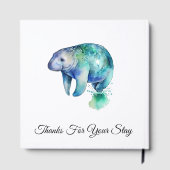 Ocean Whisper Manatee, custom Gastenboek (Achterkant)