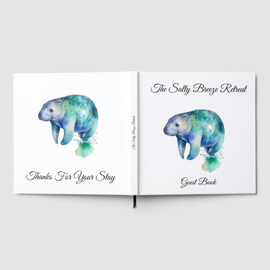 Ocean Whisper Manatee, custom Gastenboek (Volledig)