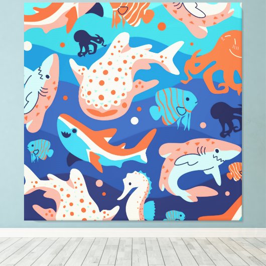 Ocean Wonders Canvas Afdruk (Insitu (Houten vloer))