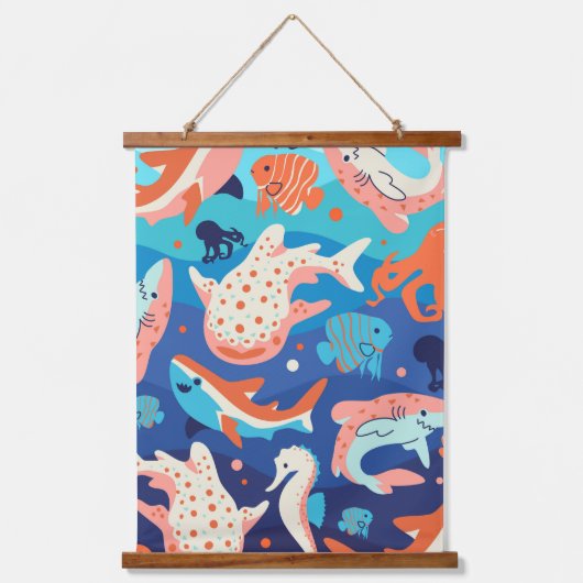 Ocean Wonders Hangend Wandkleed (Voorkant)