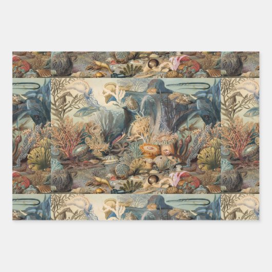 Ocean World, onder het Zee, nicht Inpakpapier Vel (Voorkant 3)