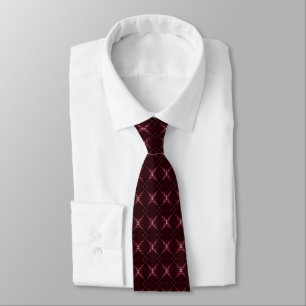 Ocean X Fractal Merlot - Necktie Stropdas