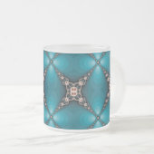 Ocean X Fractal - Turquoise - Mug givrée (Devant droit)