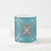 Ocean X Fractal - Turquoise - Mug givrée (Devant gauche)