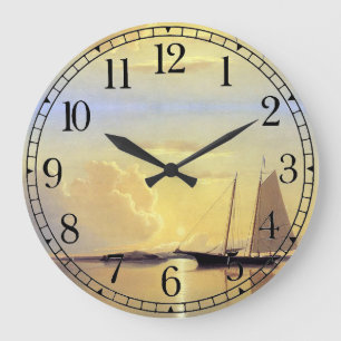 Ocean Yacht Sailboat Zee Boat Wall Clock Grote Klok