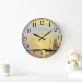 Ocean Yacht Voilier Voilier Bateau Mer Horloge mur (Maison)