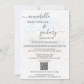 ** Ocean Zee Artistic RSVP - Strand QR AR7 Huwelij Kaart (Achterkant)