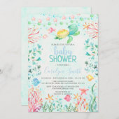 Ocean Zee Baby shower Invitation Kaart (Voorkant / Achterkant)