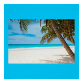 Ocean Zee Beach Palm Sand Natuur Name Personalize Perfect Poster