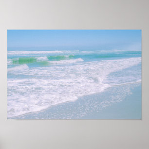 Ocean Zee Beach Sky Natuur Pastel Poster
