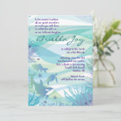 Ocean Zee Life Bat Mitzvah Uitnodiging (Staand voorkant)