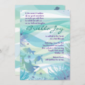 Ocean Zee Life Bat Mitzvah Uitnodiging (Voorkant / Achterkant)