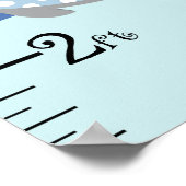 Ocean Zee Life Blue Grey Growth Chart Keep at 8x44 Poster (Hoek)