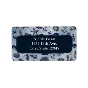 Ocean Zee Life Nautical Seashells Beach Weddenscha Etiket