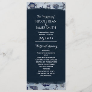 Ocean Zee Life nautische vintage bruiloft programm Programma