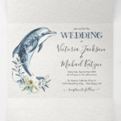 Ocean Zee life Wedding Drieluik Uitnodiging (Binnenkant midden)