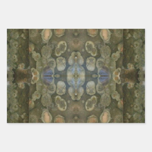 Ocean Zee Marine Sediment Gemstone Boxed Pattern Inpakpapier Vel (Voorkant 3)