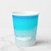 Ocean Zee Scene Blauw Vitamine Zee Papieren Bekers (Links)