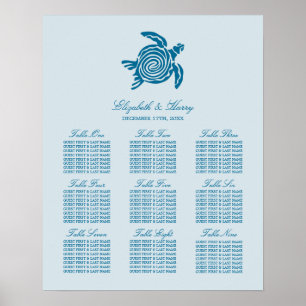 Ocean Zee Schildpad, Zee Blue Beach Zitkaart Poster