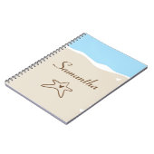 Ocean Zee Shell Water Sand Tide Spiral Notebook Notitieboek (Linkerzijde)
