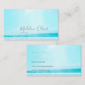 Ocean Zee Travel Blue Silver Moderne Professional Visitekaartje (Voorkant / Achterkant)