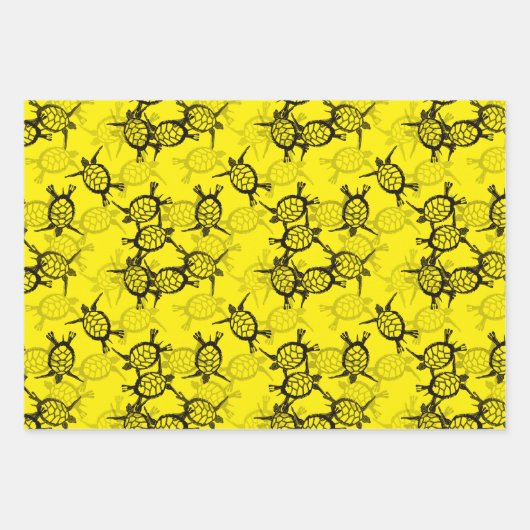 Ocean Zee Turtle Kinder Inpakpapier Vel (Voorkant 3)