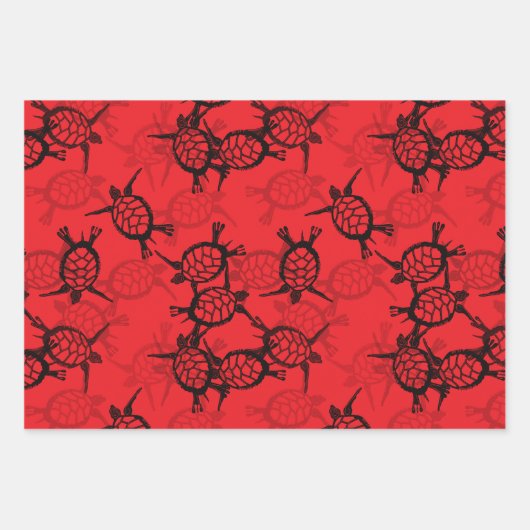 Ocean Zee Turtle Kinder Inpakpapier Vel (Voorkant)