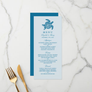Ocean Zee Turtle, Zee Blue Beach Wedding Menu