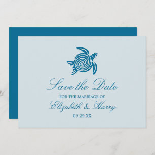 Ocean Zee Turtle, Zee Blue Beach Wedding Save The Date