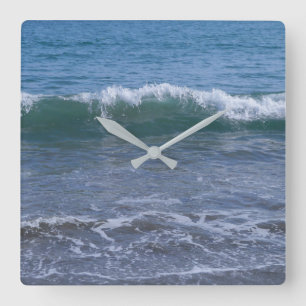 Ocean Zee Wave Beach Wall Clock Vierkante Klok